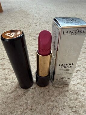 Lancome L'Absolu Rouge lipstick in 355 CHAMPAGNE (Cream) *RARE*